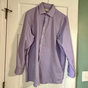 Michael Kors Shirt Size 16 32-33 Button Down Collar Casual Purple Lavender